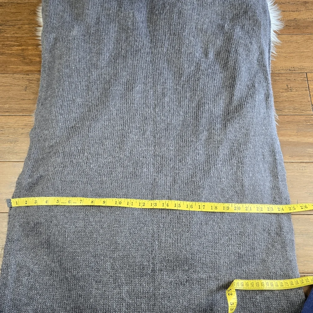 Wooden Ships Gray Wool Mohair Blend Scarf Wrap Poncho